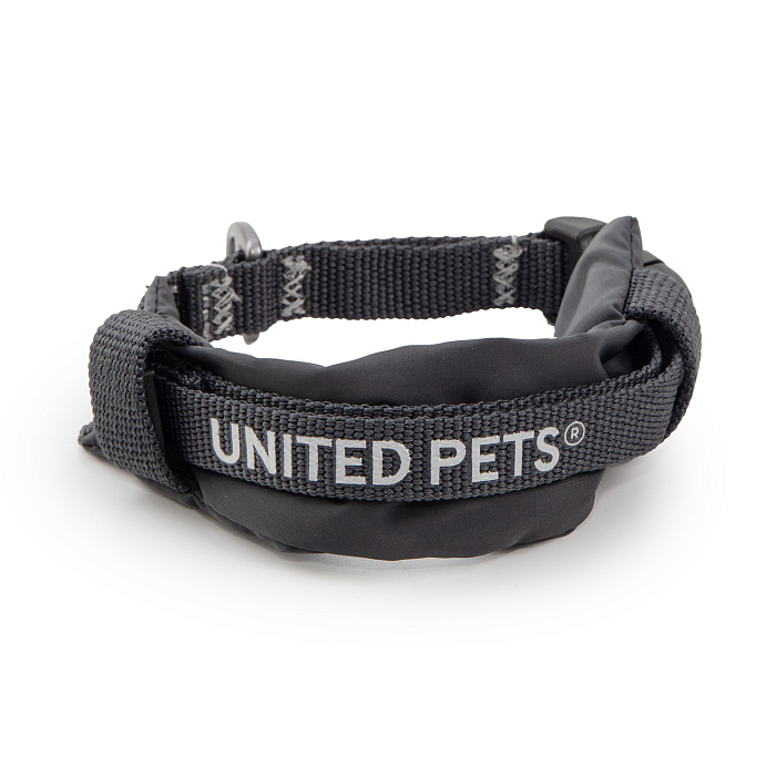 Ошейник United Pets с мягкой подкладкой для собак Citylife M 20 x 35-50 см черный