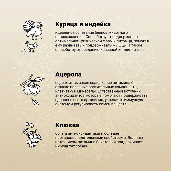 Сухой корм CRAFTIA NATURA для щенков средних и крупных пород из курицы и индейки 2 кг