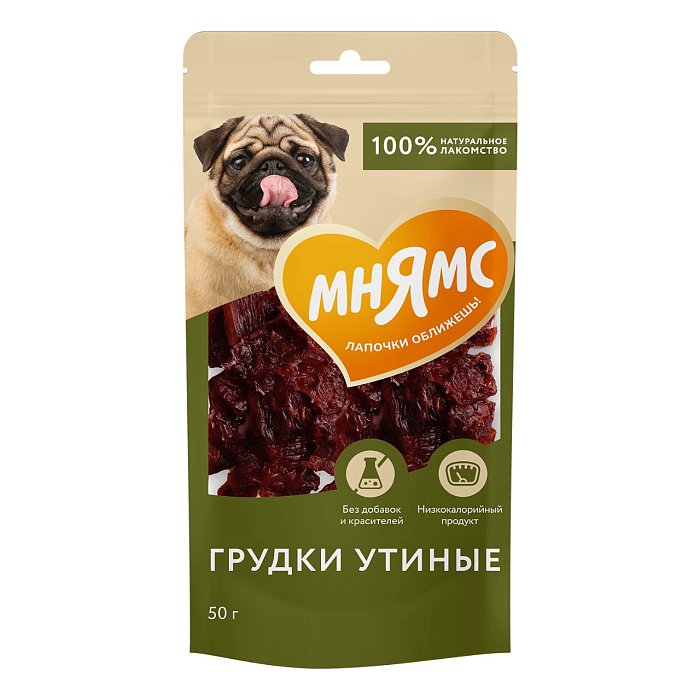 Лакомство Мнямс На каждый день для собак Грудки утиные 50 г