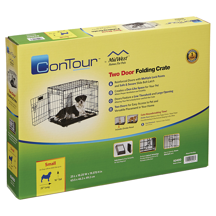 Клетка MidWest Contour для собак 63х46х49h см, 2 двери СКИДКА 20%