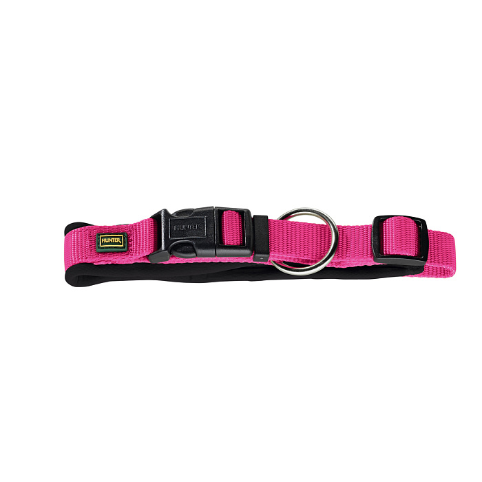 Hunter ошейник для собак Neoprene VP 55-60 см/L-XL, нейлон/неопрен, малиново-черный СКИДКА 40%