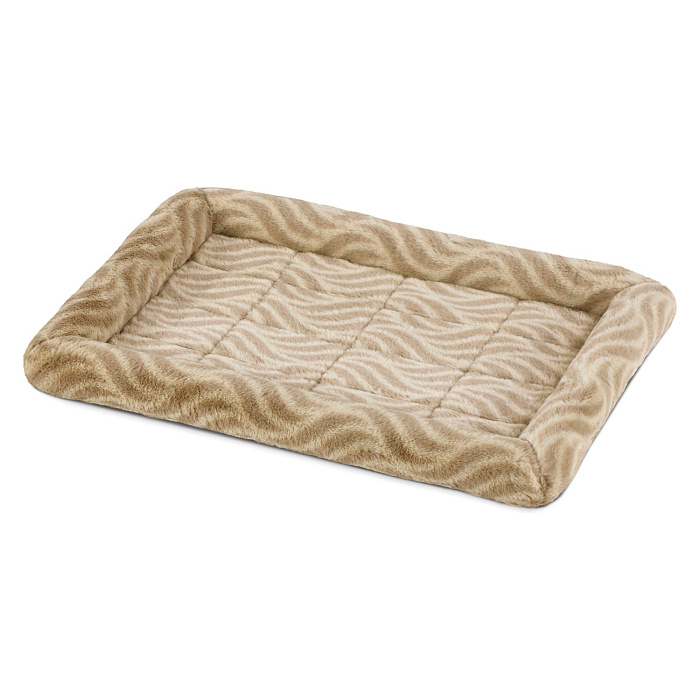 Лежанка MidWest Deluxe Wave Bed для собак и кошек меховая 56х44,5х6,5 см, цвет песочный СКИДКА 20%