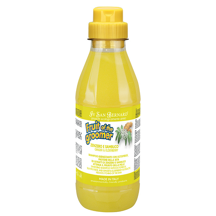 ISB Fruit of the Groomer Ginger&Elderbery Шампунь для любого типа шерсти против раздражений и перхоти 500 мл СКИДКА 40%