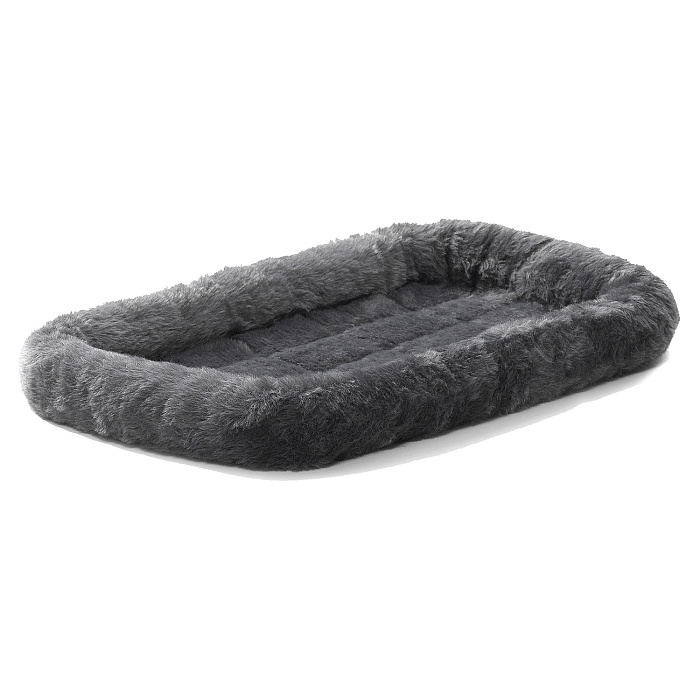 Лежанка MidWest Pet Bed для собак и кошек меховая 55х33 см, серая СКИДКА 20%