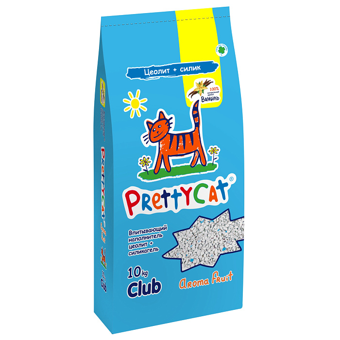 Наполнитель PrettyCat  впитывающий глиняный "Aroma Fruit" с део-кристаллами 10 кг
