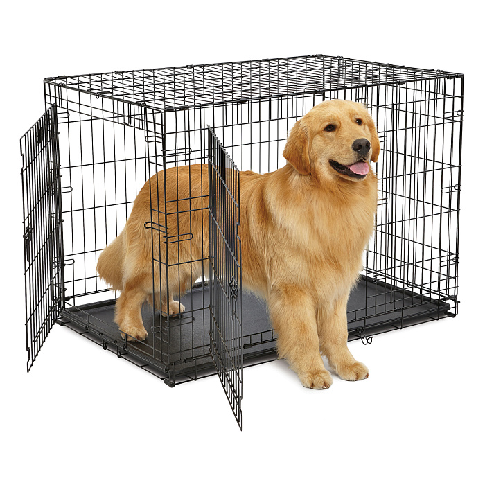 Клетка Mr.Kranch для собак 108х75х77h см 2 двери черная