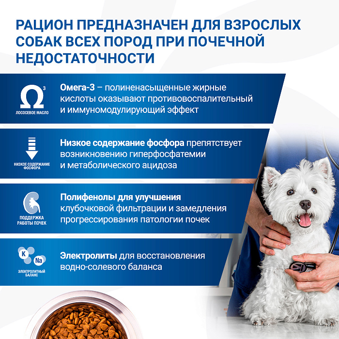 Диетический корм Monge VetSolution Dog Renal and Oxalate Ренал и Оксалат для собак при ХПН 2 кг