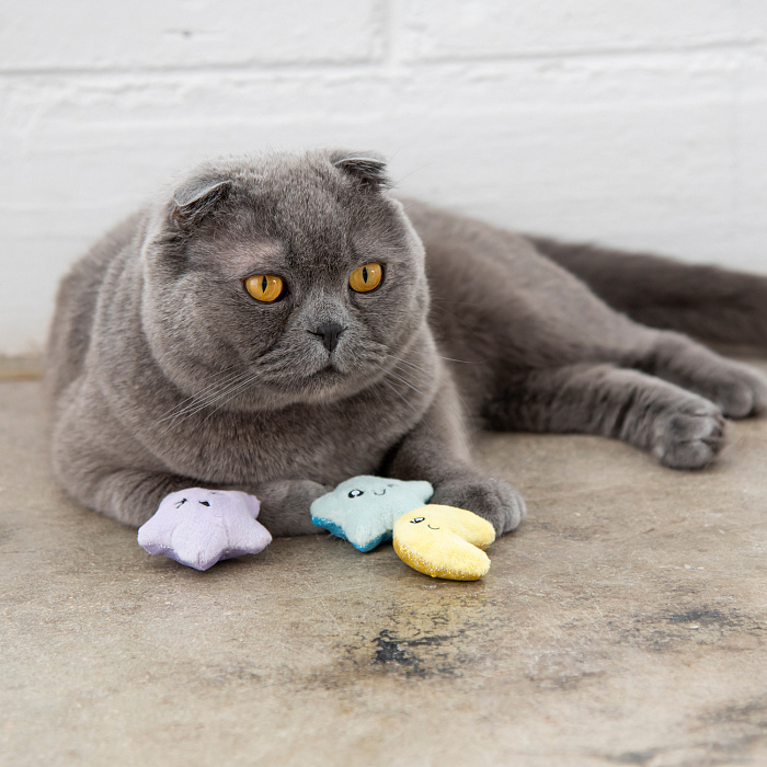 Игрушка Petstages для кошек "Звездочки и луна", 3 шт в комплекте