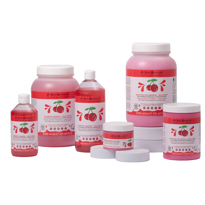 ISB Fruit of the Groomer Black Cherry маска восстанавливающая для короткой шерсти с протеинами риса 1000 мл