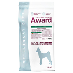 Диетический корм AWARD VETERINARY DIET DIABETIC AND OBESITY для взрослых собак при сахарном диабете и избыточном весе 10 кг