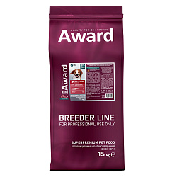 Сухой корм AWARD PFB Monoprotein для взрослых собак всех пород из ягненка с добавлением тыквы и граната 15кг