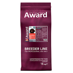 Сухой корм AWARD PFB Monoprotein для взрослых собак мелких и миниатюрных пород из лосося с добавлением семян льна и алоэ вера 15кг