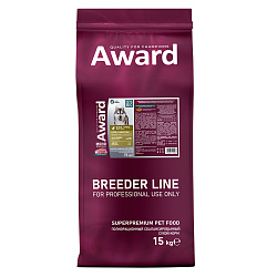 Сухой корм AWARD PFB Monoprotein для взрослых собак всех пород из утки с добавлением яблок и артишока 15кг