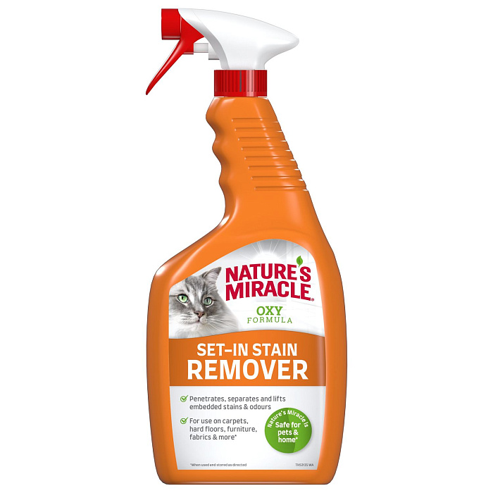 Уничтожитель пятен и запахов Nature's Miracle для кошек Окси-формула, спрей 709 мл СКИДКА 30%
