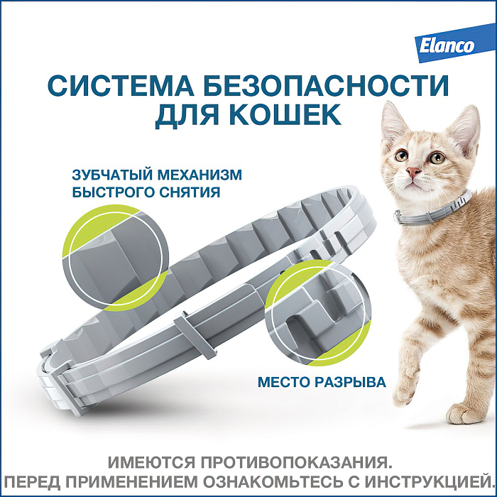 Bayer Форесто ошейник от клещей и блох для кошек 38 см