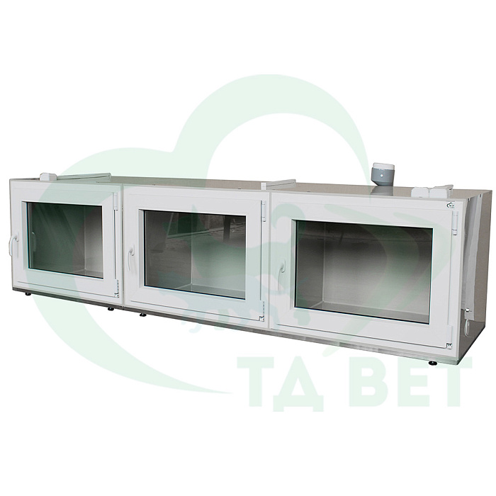 ТД ВЕТ Модуль из трех клеток для инфекционнного стационара, 2390х600х640h