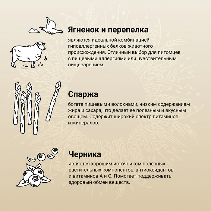 Сухой корм CRAFTIA NATURA для щенков средних и крупных пород из ягненка с перепелкой 640 г