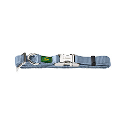 Hunter ошейник для собак ALU-Strong Vario Basic L (40-55 см), нейлон с металлической застежкой, голубой