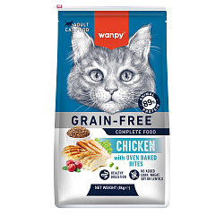 Сухой корм Wanpy Cat беззерновой с курицей для взрослых кошек 8 кг