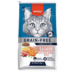 Сухой корм Wanpy Cat беззерновой с лососем для взрослых кошек 8 кг