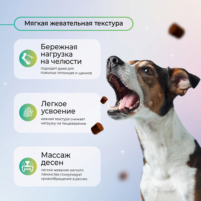 Favet Функциональное лакомство MultivitaminDog Soft Chews для кожи и шерсти для собак, 120г
