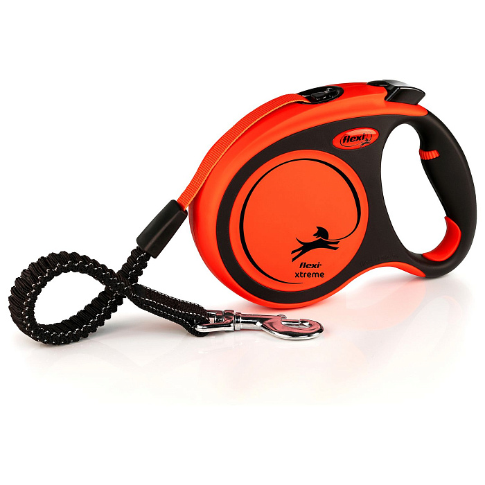 flexi рулетка Xtreme L (до 65 кг) 5 м лента оранжевая
