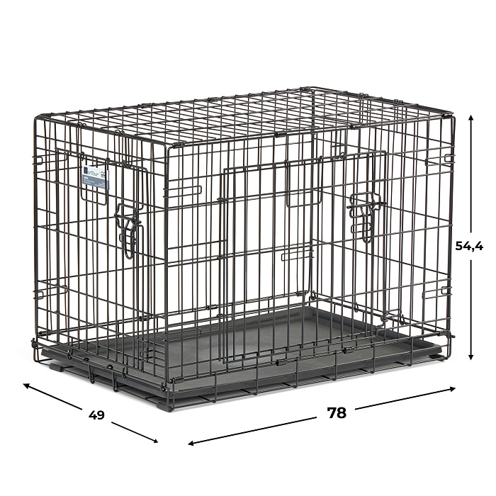 Клетка MidWest Contour для собак 78х49х54,5h см, 2 двери