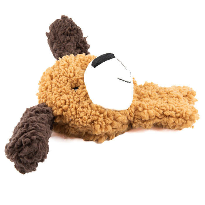 Игрушка AROMADOG Rescue для собак Собачка BIG HEAD 18 см с пищалкой, рыжая