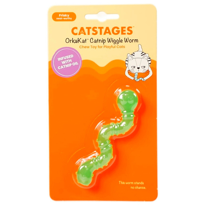 Petstages игрушка для кошек Energize "ОPKA червяк" 11 см