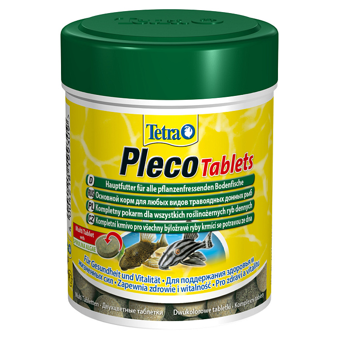 TetraPlecoTablets корм со спирулиной для сомов и донных рыб 275 таб.
