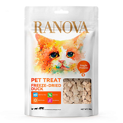 Лакомство Ranova для кошек сублимированное Утка, 50 г