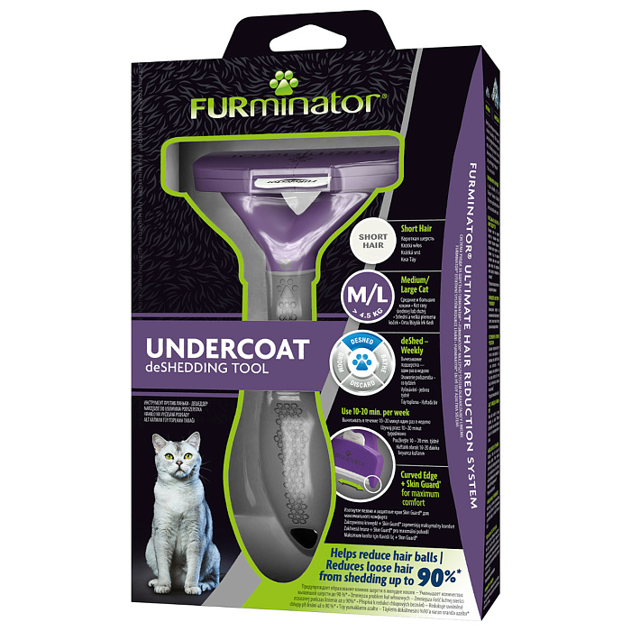 Фурминатор FURminator M/L для больших кошек c короткой шерстью