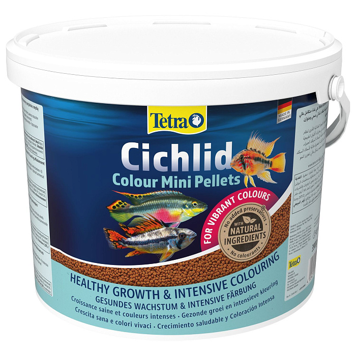 TetraCichlid Colour Mini корм для всех видов цихлид для улучшения окраса 10 л (ведро)