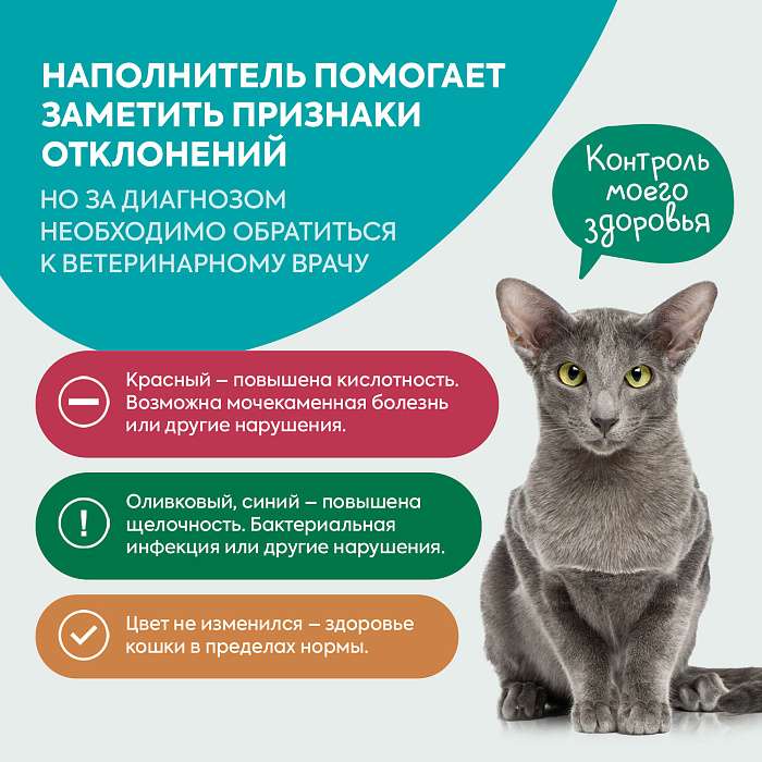 Растительный комкующийся наполнитель Cat's choice с pH-индикатором 6л/2,5 кг