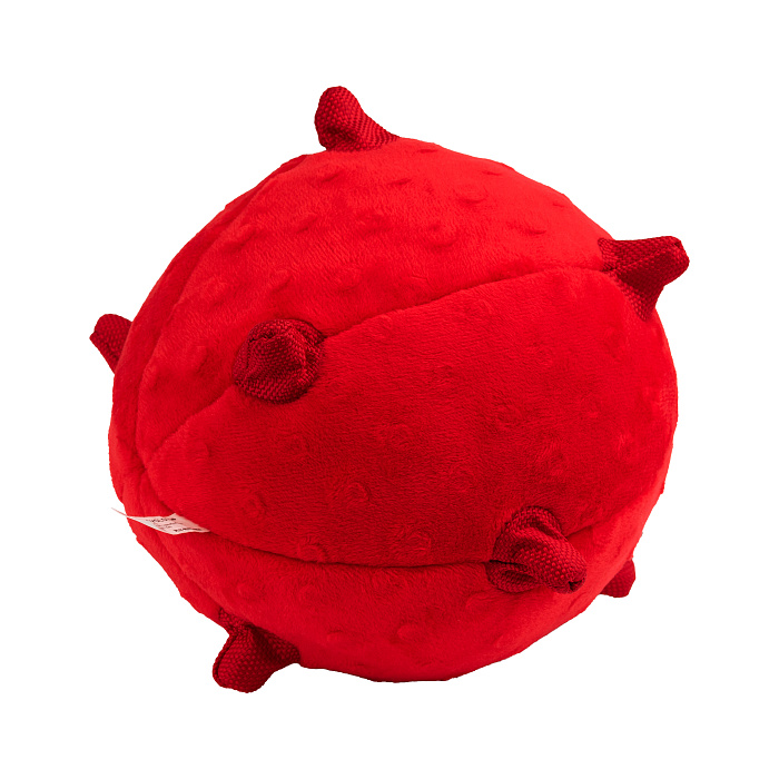 Сенсорный плюшевый мяч Playology PUPPY SENSORY BALL 15 см для щенков средних и крупных пород 8-16 недель с ароматом говядины, цвет красный СКИДКА 50%