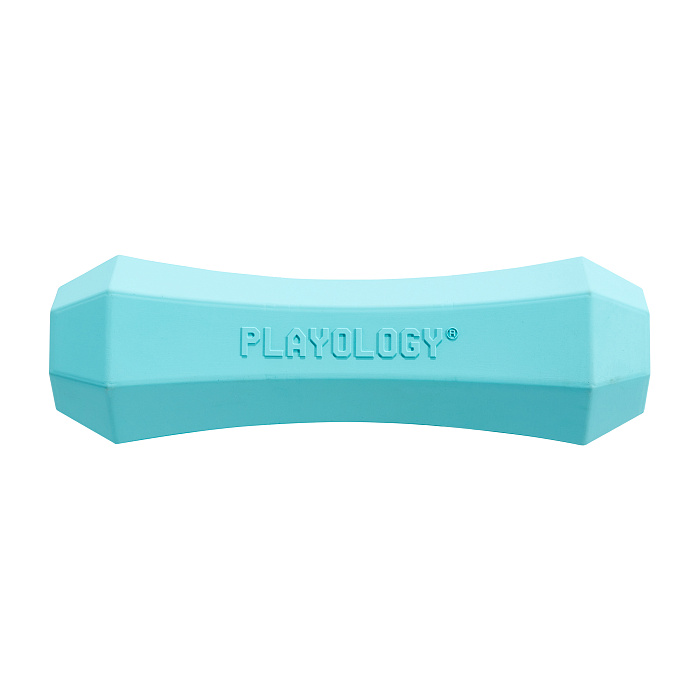 Playology  жевательная палочка SQUEAKY CHEW STICK для собак средних и крупных пород с ароматом арахиса, большая, цвет голубой СКИДКА 50%