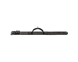 Hunter ошейник для собак с ручкой Larvik 65 (48-57 см), кожа, черный СКИДКА 50%
