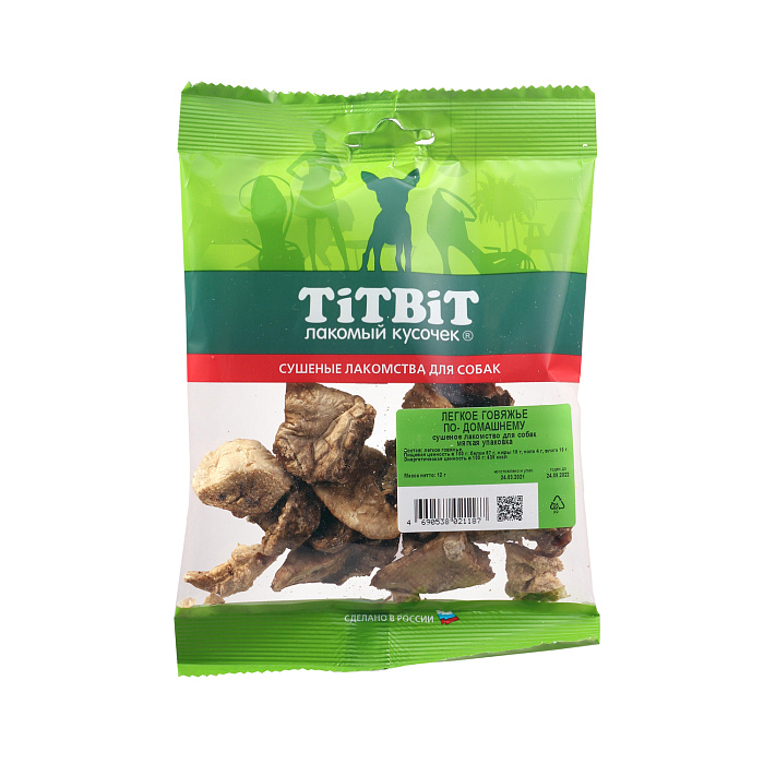 Лакомство TiTBiT Легкое говяжье для собак по-домашнему 12 г