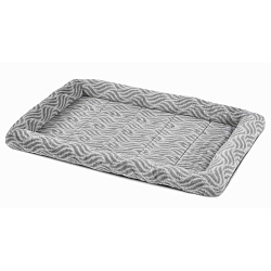 Лежанка MidWest Deluxe Wave Bed для собак и кошек меховая 102х67,5х9 см, серая