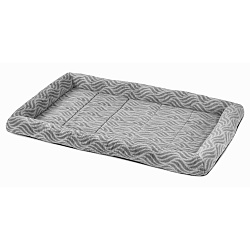 Лежанка MidWest Deluxe Wave Bed для собак и кошек меховая 118х77х10 см, серая