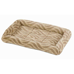 Лежанка MidWest Deluxe Wave Bed для собак и кошек меховая 41х30х6,5 см, цвет песочный