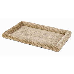 Лежанка MidWest Deluxe Wave Bed для собак и кошек меховая 118х77х10 см, цвет песочный