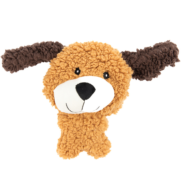 Игрушка AROMADOG Rescue для собак Собачка BIG HEAD 18 см с пищалкой, рыжая