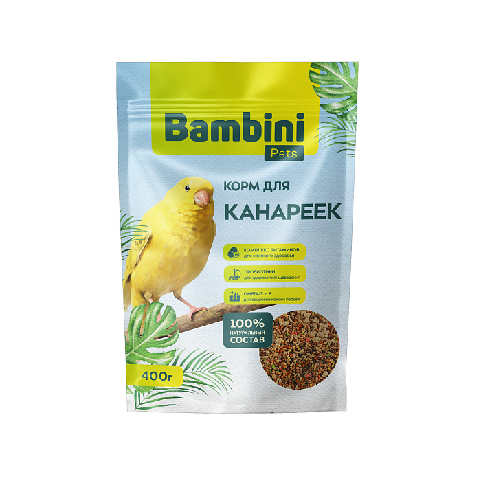 Корм Bambini Pets для канареек, 400 г