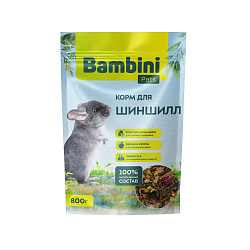 Корм Bambini Pets для шиншилл, 800 г