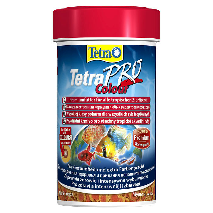 TetraPro Color Crisps корм-чипсы для улучшения окраса всех декоративных рыб 100 мл