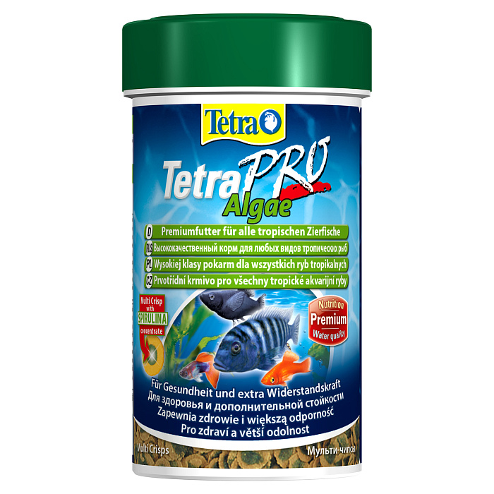 TetraPro Algae Crisps раст.корм для всех видов рыб в чипсах 100 мл