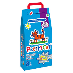 Наполнитель PrettyCat впитывающий глиняный "Naturel" с ароматом лаванды 4 кг (8 л)