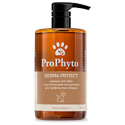 Жидкий шампунь DERMA PROTECT SHAMPOO д/ собак с растительными экстрактами, 500 мл