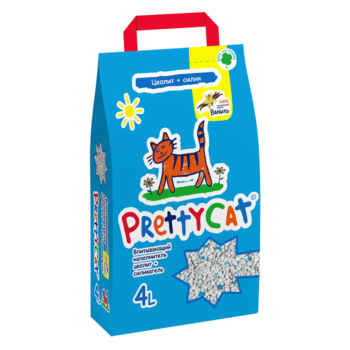 Наполнитель PrettyCat впитывающий глиняный "Aroma Fruit" с део-кристаллами 2 кг (4 л)